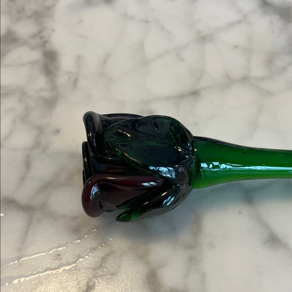 Vintage Glass Flower Stems Green, Purple, Mauve - Picture 7 of 10